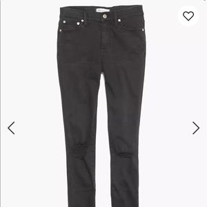 Madewell 10" High-Rise Skinny Jeggings Jeans in Black Sea